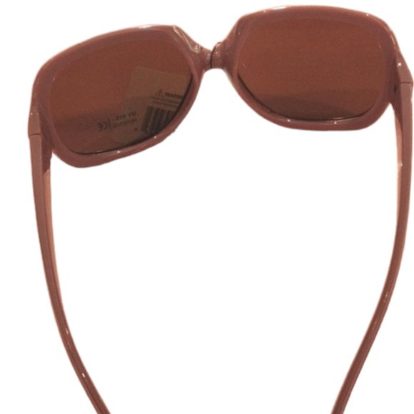 Sunglasses Dark Pinkish Brown Tan Oversized Round Square Full Rim Glam Summer - Picture 11 of 11
